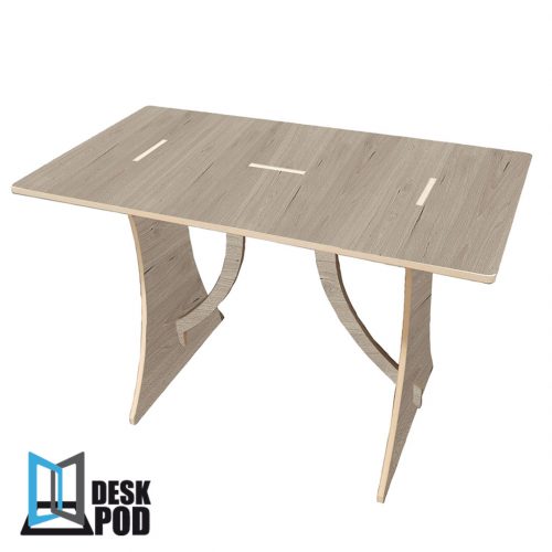 Adult Size Desk Pod Wood Haze Laminate