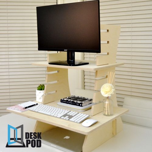 Stand Up Desk Pod Wood