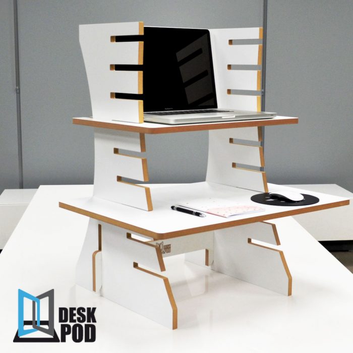 Stand Up Desk Pod White Laminate