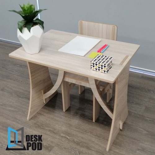 Kids Desk Pod Woodgrain Laminate