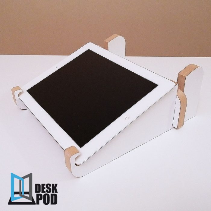 Laptop & Tablet Stand White Laminate