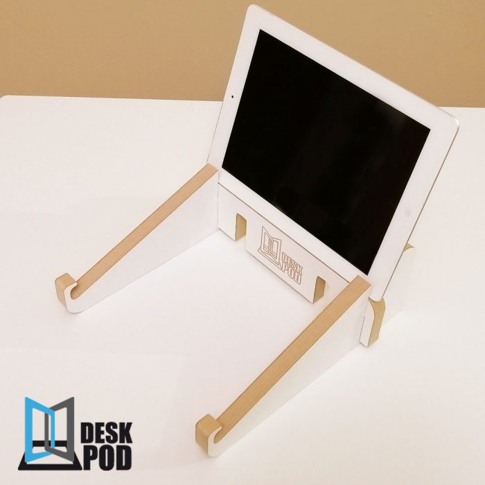 Laptop & Tablet Stand White Laminate