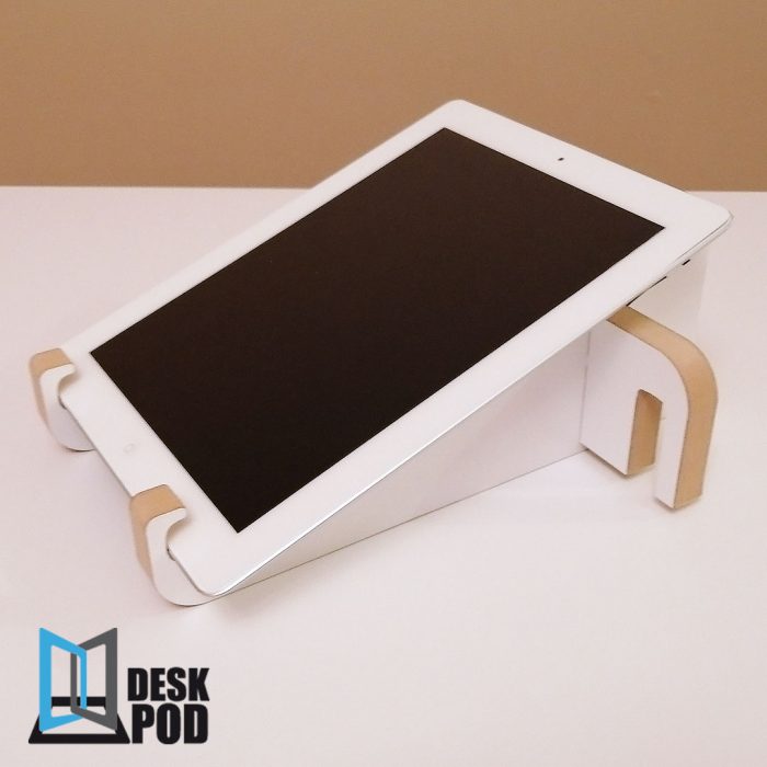 Laptop & Tablet Stand White Laminate