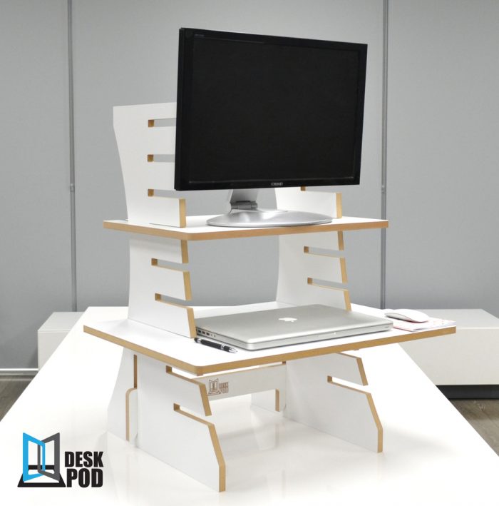 Stand Up Desk Pod White Laminate